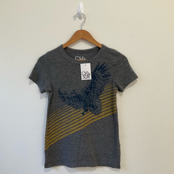 Chaser Tops Womens Medium Triblend Short Sleeve Basic Slim Tee Streaky Gray New - Picture 1 of 7